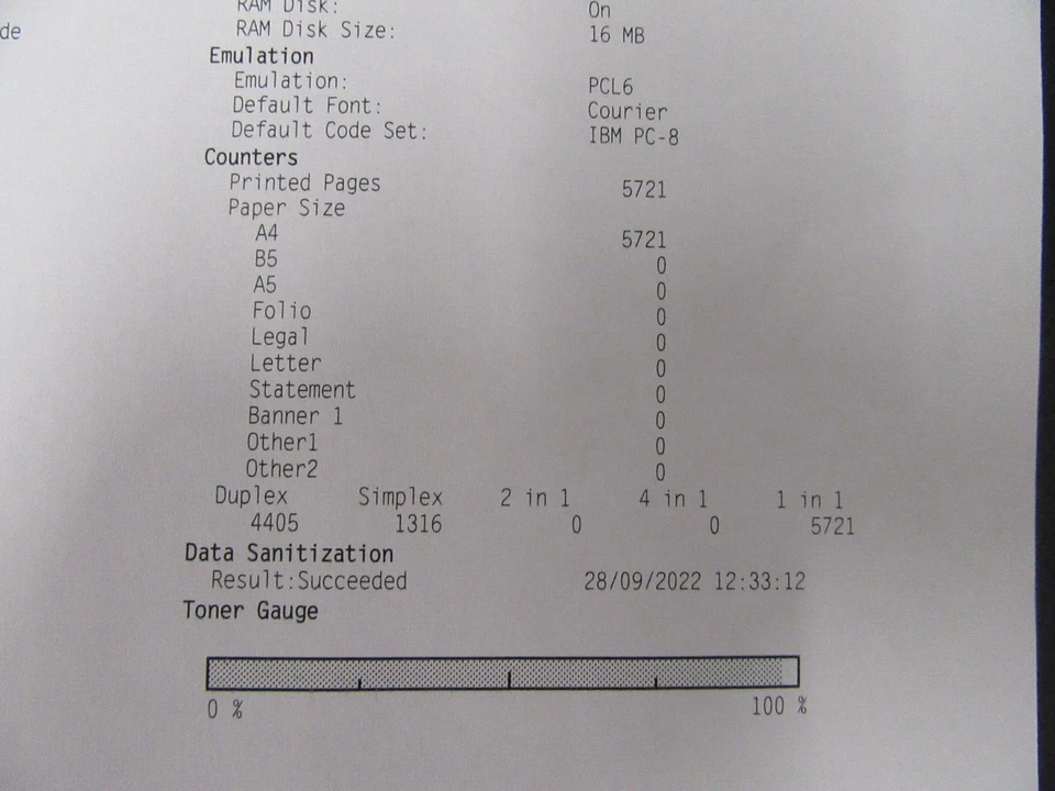 Kyocera P3045dn Printer A4 Mono  VeryLowCountUnder6K XtraTray 97%Toner WARRANTY - Image 4 of 4