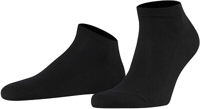 Falke Men's 246447 Family Sneaker Black Crew Cut Socks Shoes Size 9.5-12 OS