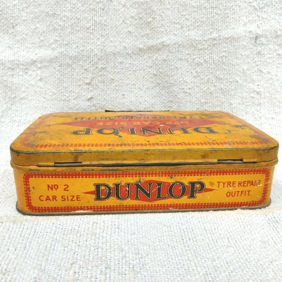 Vintage Dunlop No 2 Car Size Tyre Repair Outfit Advertisement Tin England TB840 - Image 4 of 4