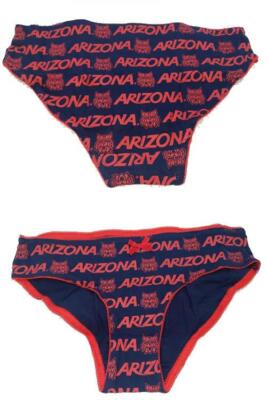 MJC University Arizona Wildcats Women's 2-Piece Set – Tank Top & Panty, Cotton/Spandex, White/Red