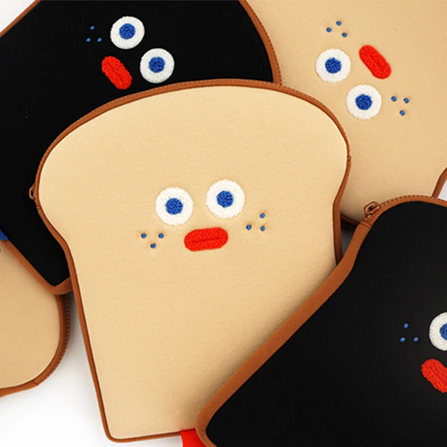 10" 11" Romane Brunch Brother Toast Tablet ipad Pouch Bag Case Korea Stationery - Image 4 of 4
