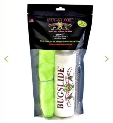 BugSlide 4oz Travel Kit - Windshield Cleaner & Bug Remover - Polish and Protect 