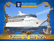 ROYAL CARIBBEAN VISION OF THE SEAS CRUISE SHIP PHOTO MAGNET 4 X 3 INCHES