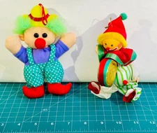 Vintage Clown Christmas Handmade Drummer Boy Joker Ornament Red Nose Clown Lot