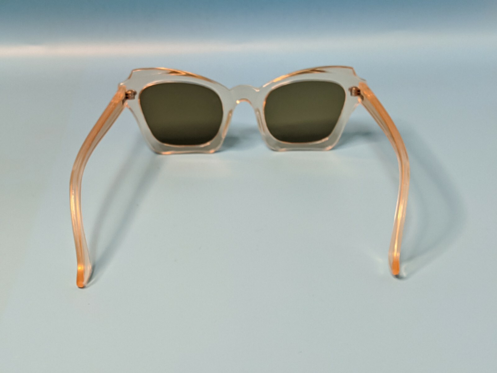 VINTAGE 40s CLEAR ACETATE RECTANGULAR SUNGLASSES … - image 10