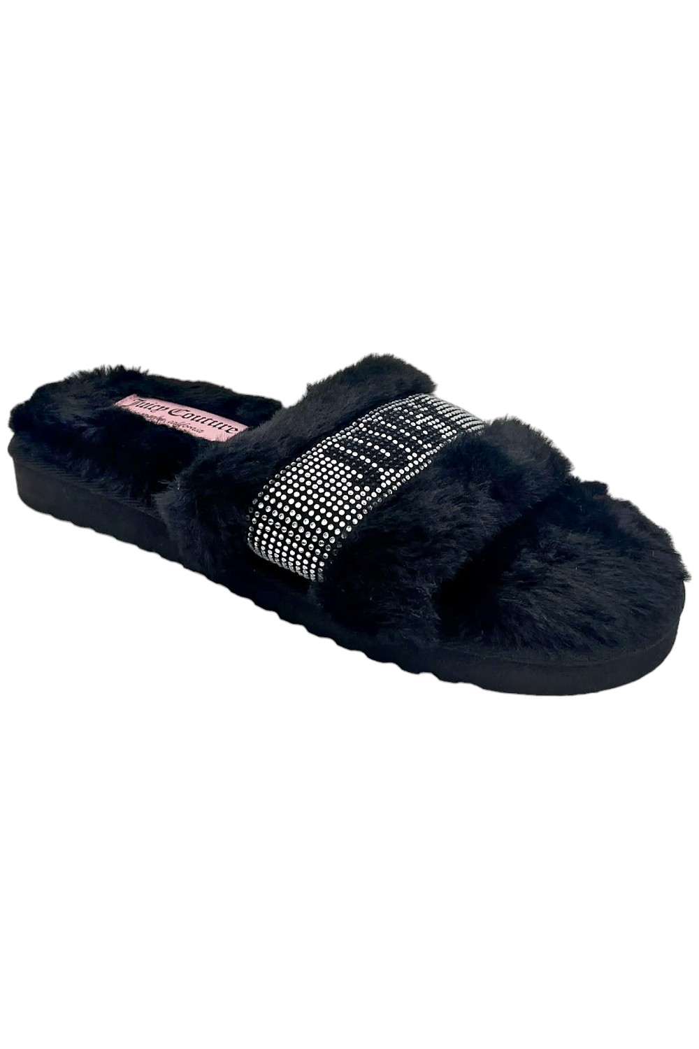 Женские тапочки из искусственного меха Halo от Juicy Couture черного цвета 4990₽