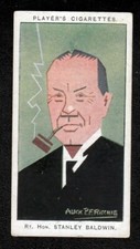 1926 Alick Ritchie Caricature Card of STANLEY BALDWIN