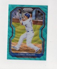 2021 Prizm Baseball Corey Seager #100 Teal Wave Prizm Los Angeles Dodgers