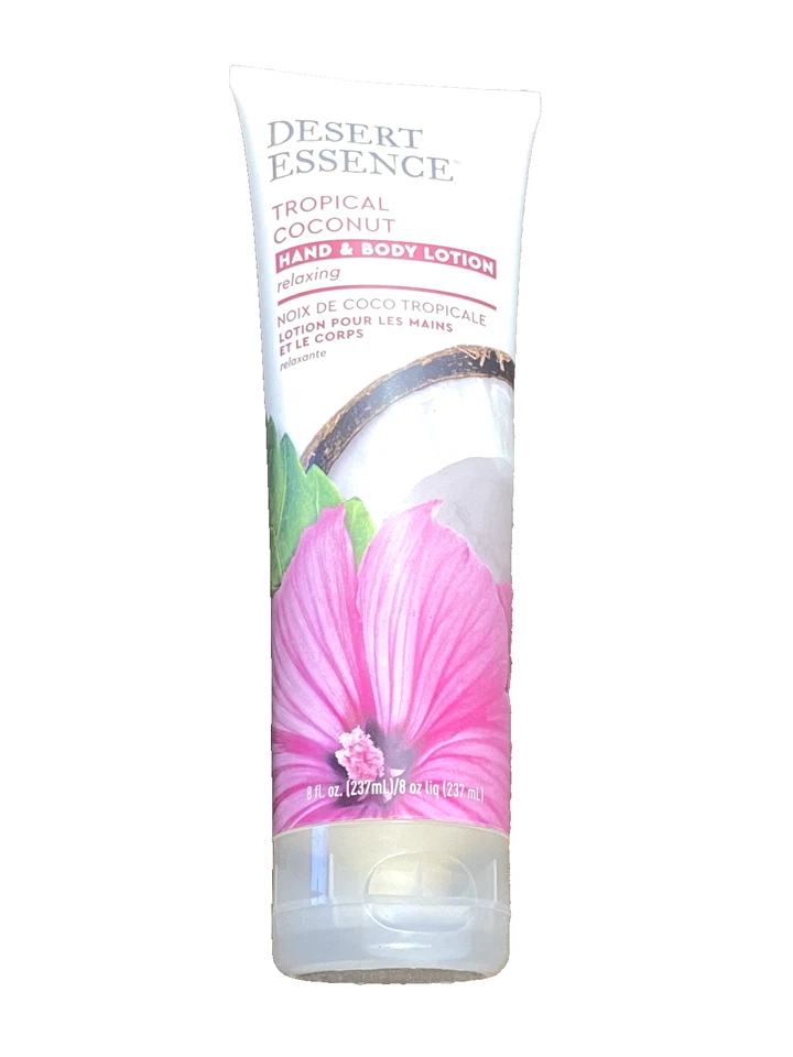Loción relajante tropical para manos y cuerpo Desert Essence Organics coco 8,0 fl oz Foto 2 de 4