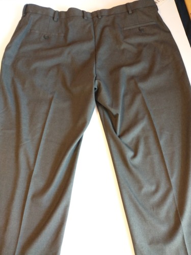 Haggar Herren Premium Stretch klassische Passform vorne flach Anzughose dunkelgrau 42x29 - Bild 3 von 9