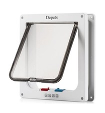 Depets Large Cat Door Outer Size 9.9" x 9.2" , 4 Way Locking C... FAST USA SHIP