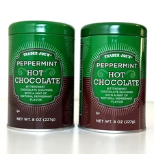 2 Packs Trader Joe's Peppermint Hot Chocolate 8 oz Each