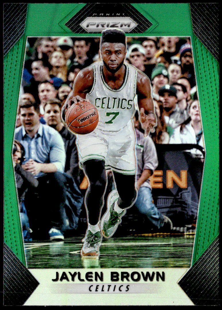 2017-18 Panini Prizm #11 Jaylen Brown Prizms Green E1