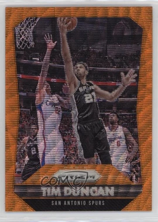 2015-16 Panini Prizm Orange Wave Prizm Tim Duncan #51 HOF