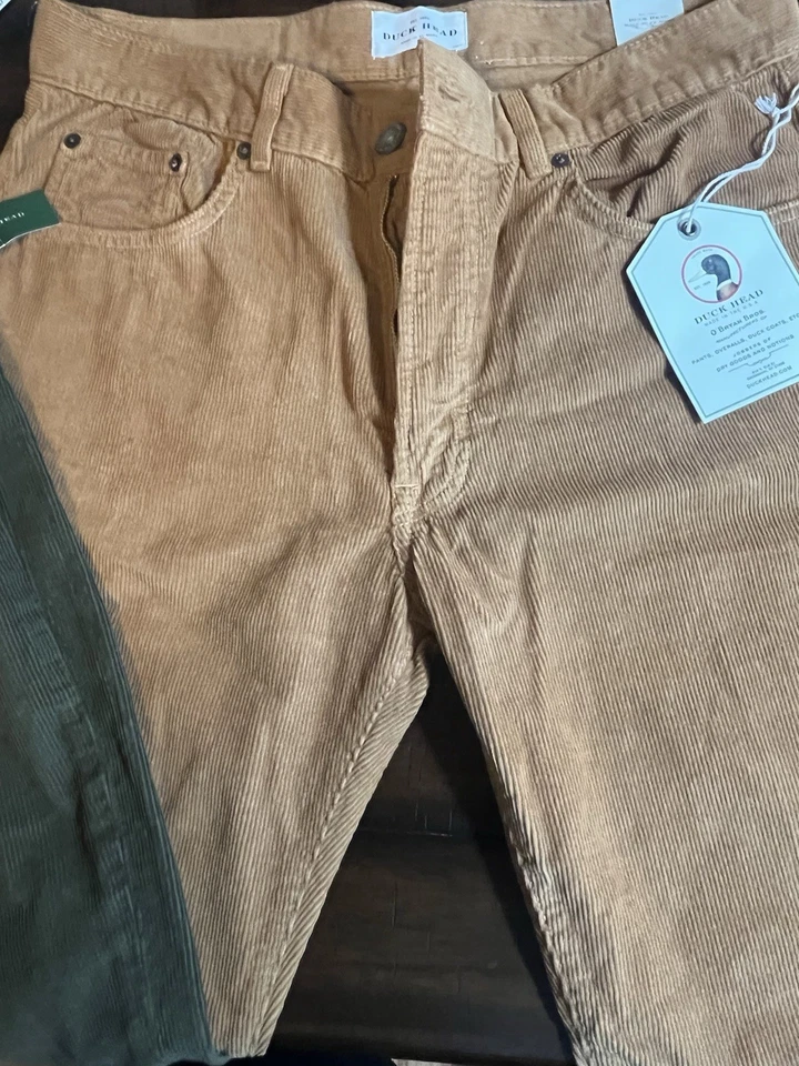 (Lote de 2) Calças de veludo GEORGE cabeça de pato 33x32 cedro fabricadas nos EUA - US$ 140 msrp - Imagem 3 de 4