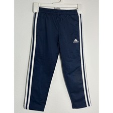 Adidas Kids Navy Blue 3-Stripe Track Pants Joggers Size 5 Activewear