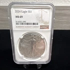 U.S. Mint American Eagle 2024 1 oz Silver NGC MS 69 Coin
