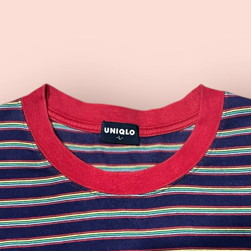 Vintage 90s/y2k Uniqlo Striped Shirt - Image 4 of 4