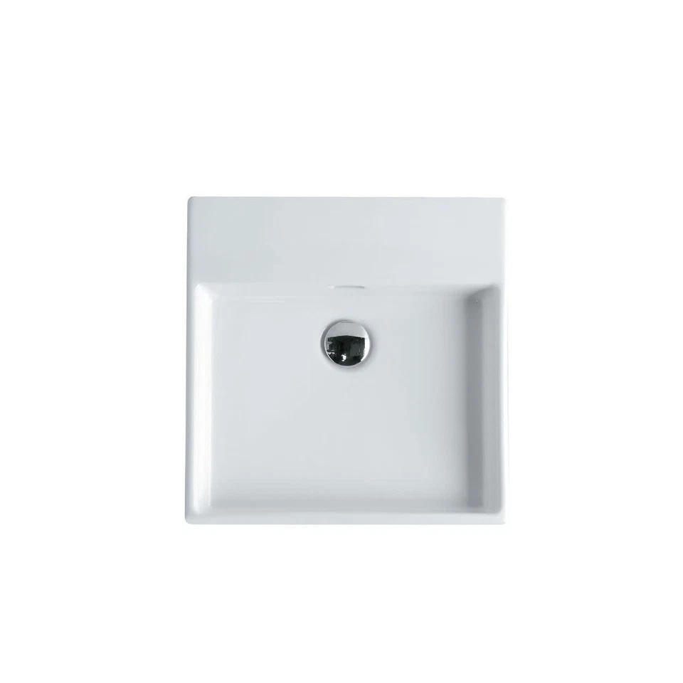WS Bath Collections Plain 45W Plain 18" Square Ceramic Wall - White - Image 2 of 2