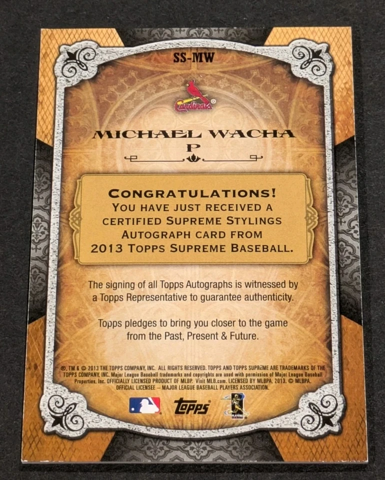 2013 Topps Supreme Michael Wacha AUTO 21 /35 Supreme Styling Signed Cardinals - Image 4 of 4