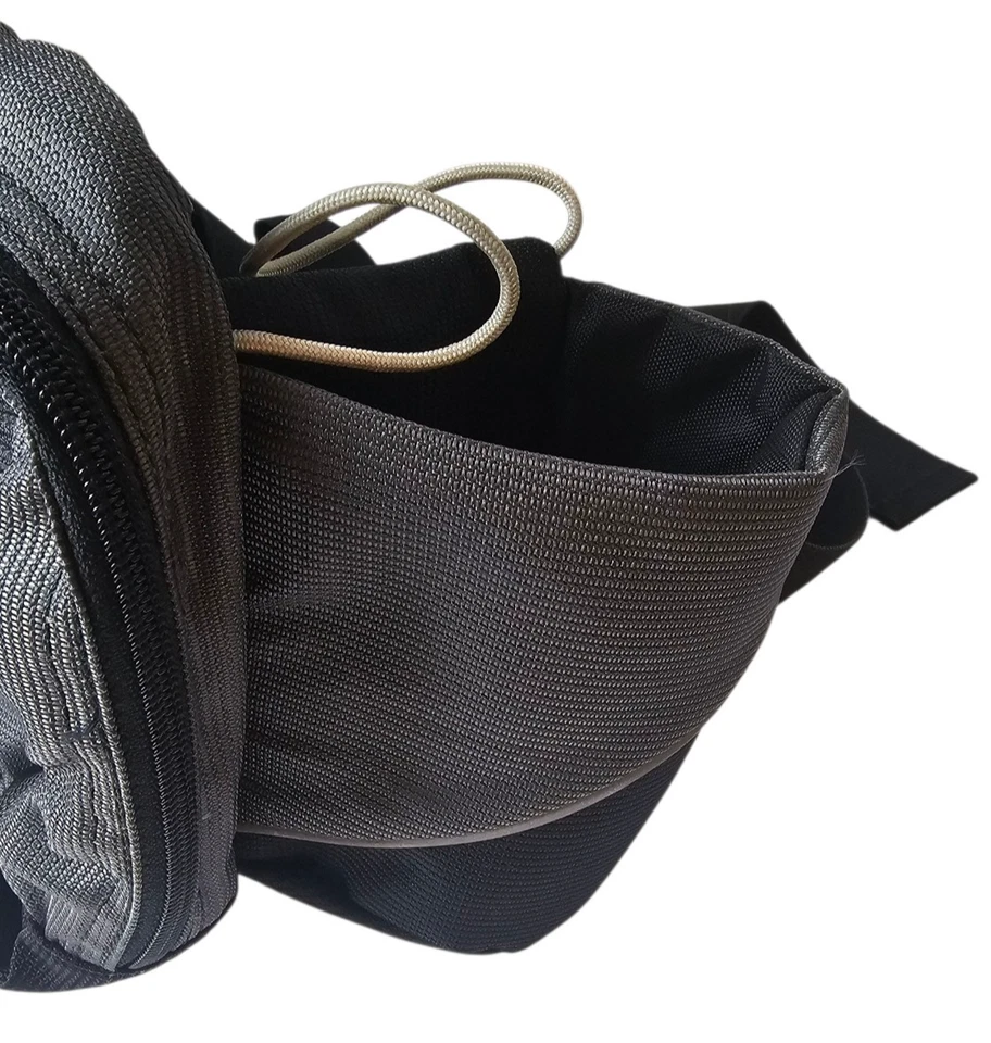 Outdoor Products Black Waist Bag Fanny Pack Padded bottle Holders Zipper Pockets - Image 3 of 4