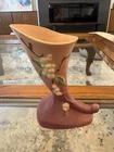 Vintage Roseville Pottery Cornucopia Vase, Mauve #ICC-6