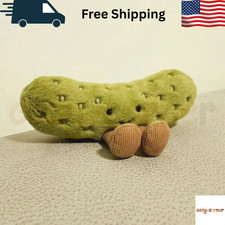 Cute Pickle Plush Toy Funny Stuffed Pickle Plushie Toy Gift for Birthday Kids
