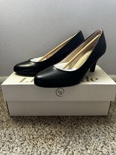 LifeStride Womens Parigi Black Silky Comfort Pumps Shoes 7 Narrow New In Box