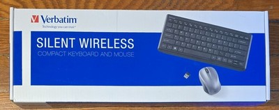 Verbatim Wireless Keyboard & Mouse Combo Compact Silent 2.4GHz Lag-Free