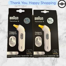 2 X BRAUN THERMOSCAN 3 IRT3030 EAR THERMOMETER - NEW FREESHIPPING