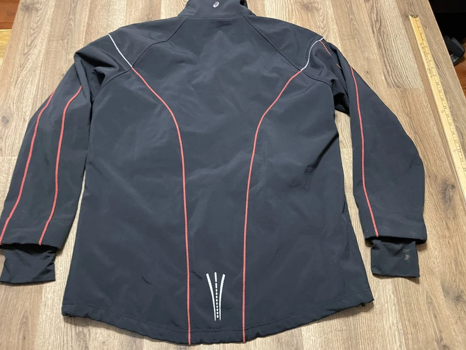 Asics Jacket, Men's Size 2XL, Black Orange, Full Zip, Zip Pockets - Image 2 of 4