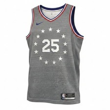 Nike Philadelphia 76ers Ben Simmons 25 Swingman Jersey Grey Mens Size 44 Medium