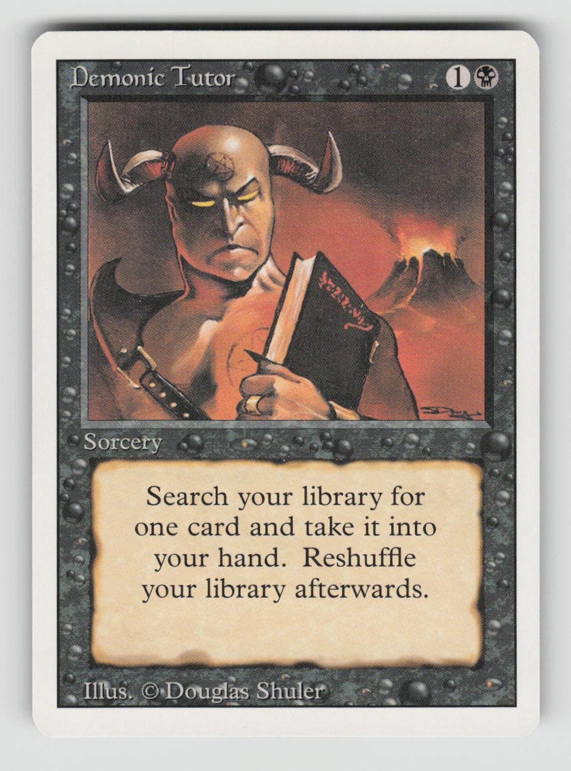 Demonic Tutor Uncommon Revised Edition Magic: The Gathering Near Mint