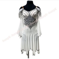 jz Handmade Women Samba Ballroom Swing Salsa Rumba Latin Dance Dress RHYTHM