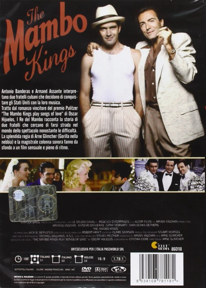 the mambo kings dvd Italian Import (DVD) antonio banderas cathy moriarty - Image 3 of 3