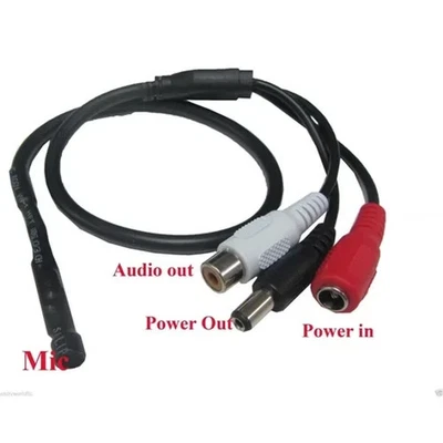 XMARTO 4-Pk Audio High Sensitive Mic Microphone for CCTV Security Camera DVR Systems