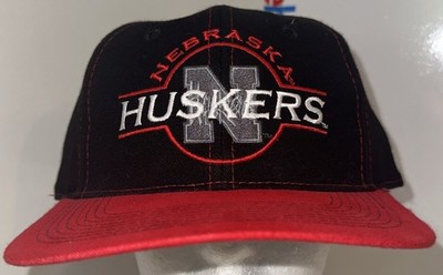VNT Nebraska Huskers Hook& Loop Hat Stamped SAMPLE 90s NO MANUFACTURE TAG Rare