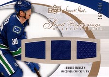 2007-08 Sweet Shot #140 Jannik Hansen RC Jersey /599 - HKY
