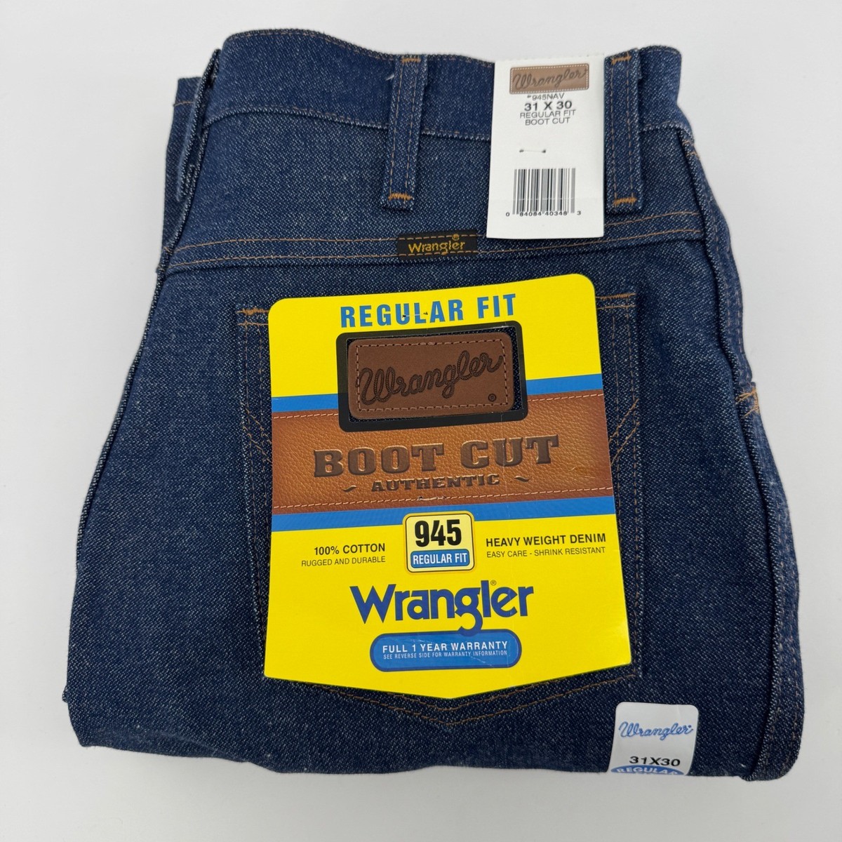 Vintage Wrangler 945 Boot Cut Cowboy Regular Fit Jeans Raw Denim