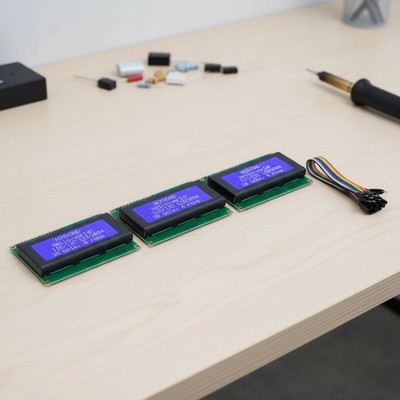 I2C 2004 LCD Panel - 3pcs 4-line x 20-character Display for Arduino Projects