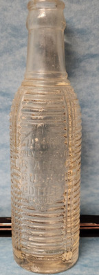 Orange Crush  Krinkly  Soda Bottle 6oz Rochester Glass Co. Pat d July 20 ,1920