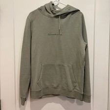 Abercrombie Fitch Mens Soft A F Fleece Hoodie Sage Green Embroidered Logo M