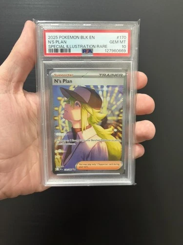 N's Plan 170/086 Special Illustration Rare Blk En-black Bolt Pokemon PSA 10
