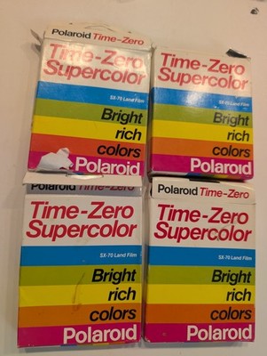 Polaroid SX-70 Land Film Time-Zero Supercolor New 4 x 10 Instant Pack damaged