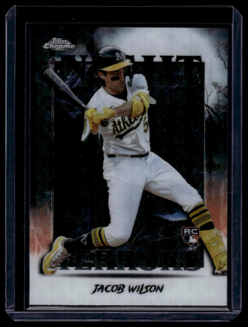 2025 Topps Chrome Update #NT-11 Jacob Wilson Night Terrors Geometric Refractor