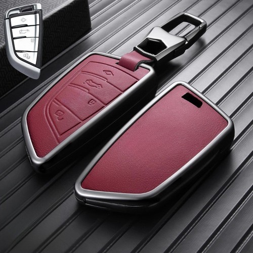 Zinc Alloy Leather Car Key Fob Case Cover For BMW 6 7 F15 X2 X3 X4 X5 X5M X6 X7 - Picture 17 of 20