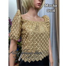 Modern Filipiniana Pattern Lace Blouse