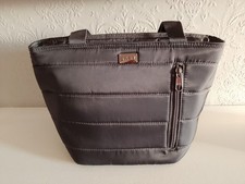 NEW DKNY Insulated Water Resistant Lunch Cool Bag Tote Slate Grey Black