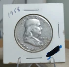 1958-D Benjamin Franklin Half Dollar 90% Silver Coin
