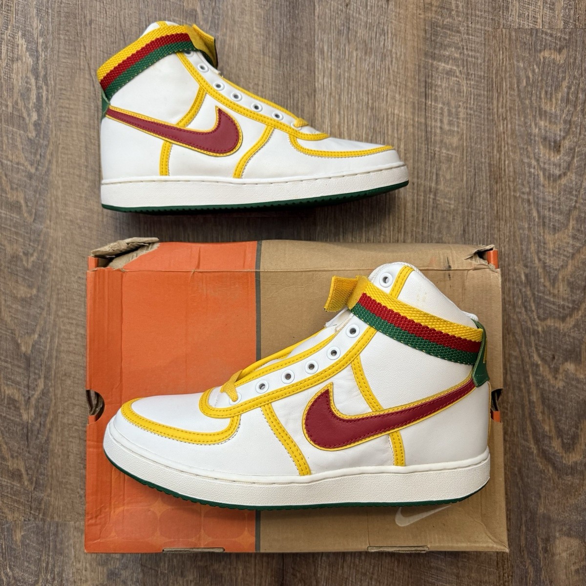 Nike Vandal Hi High Leather West Indies Rasta White Size 9